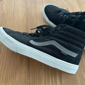 Vans Black and Gray High-Top Sneakers